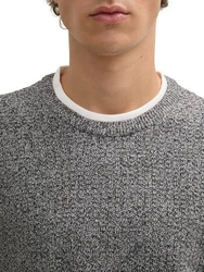 TOM TAILOR Strickpullover Hellgrau/Grau/Dunkelgrau