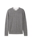 TOM TAILOR Strickpullover Hellgrau/Grau/Dunkelgrau