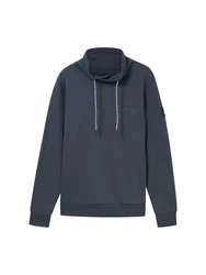 TOM TAILOR Langarmshirt Dunkelblau/Grau