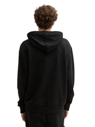 TOM TAILOR Denim Sweatshirt Hoodie mit Print hellblau/grau/hellgrau/schwarz