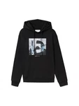 TOM TAILOR Denim Sweatshirt Hoodie mit Print hellblau/grau/hellgrau/schwarz