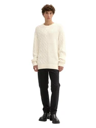 TOM TAILOR Pullover Beige/Weiß/Creme/Khaki