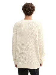 TOM TAILOR Pullover Beige/Weiß/Creme/Khaki