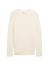 TOM TAILOR Pullover Beige/Weiß/Creme/Khaki