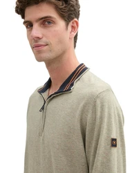 TOM TAILOR Strickpullover Khaki/Beige