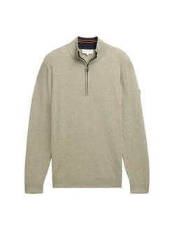 TOM TAILOR Strickpullover Khaki/Beige