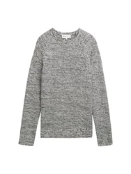 TOM TAILOR Strickpullover Grau/Hellgrau/Schwarz/Dunkelgrau