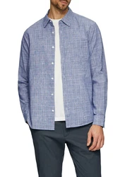 s.Oliver Langarmhemd Regular Fit hellblau/offwhite