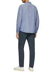 s.Oliver Langarmhemd Regular Fit hellblau/offwhite