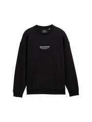 TOM TAILOR Langarmshirt Schwarz