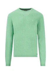 FYNCH-HATTON Strickpullover O-Neck Grün/Hellgrün/Türkis