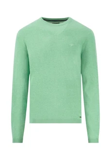 FYNCH-HATTON Strickpullover O-Neck Grün/Hellgrün/Türkis