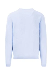 FYNCH-HATTON Strickpullover O-Neck Hellblau/Blau