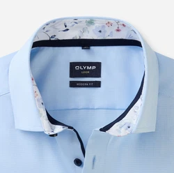 OLYMP Langarmhemd Hellblau/Blau