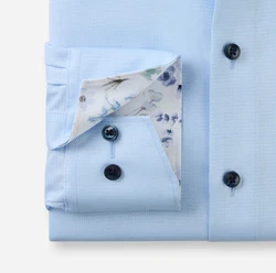 OLYMP Langarmhemd Hellblau/Blau