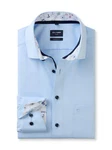 OLYMP Langarmhemd Hellblau/Blau