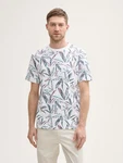 TOM TAILOR T-Shirt mit Muster Weiß/Grün/Hellblau/Creme