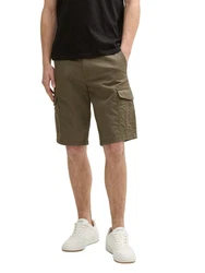 TOM TAILOR Bermudas Cargo Shorts mit Taschen Khaki/Dunkelgrün