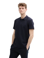 TOM TAILOR Poloshirt Jersey Dunkelblau/Hellblau