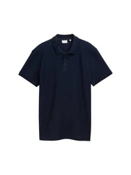 TOM TAILOR Poloshirt Jersey Dunkelblau/Hellblau