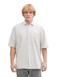 TOM TAILOR Kurzarmshirt Grau/Khaki/Hellgrau/Beige