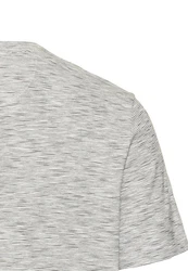 camel active Kurzarm Henleyshirt Grau/Hellgrau