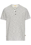 camel active Kurzarm Henleyshirt Grau/Hellgrau