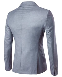 Allthemen Anzugsakko Slim Fit Businesssakko mit 1 Knopf Grau/Blau/Hellblau