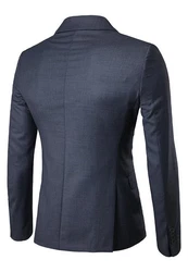 Allthemen Anzugsakko Slim Fit Businesssakko mit 1 Knopf Dunkelblau/Grau/Blau/Dunkelgrau