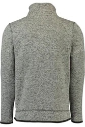 OS-Trachten Strickfleecejacke Nucku Outdoorjacke mit Stehkragen und Brusttasche Hellgrau/Grau/Dunkelgrau