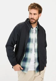 Sweatjacke mit einrollbarer Kapuze