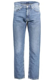 5-Pocket-Jeans Herren Jeans Blau - 5 Taschen, Ausgewaschenes Design, Mit Reiverschl