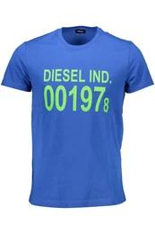 T-Shirt Stylisches Herren Kurzarm-T-Shirt in Blau mit Print