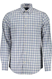 Langarmhemd Stilvolles Herren Langarmshirt in Blau mit Button-Down-Kragen