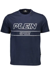 T-Shirt Stylishes Herren T-Shirt Blau mit Print und