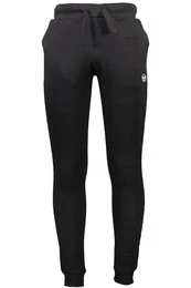 5-Pocket-Hose Schwarze Herren-Sporthose mit Stickerei und elastischem Bund