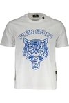 PLEIN SPORT T-Shirt mit Print Weiß