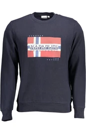 Sweatshirt Herren Sweatshirt Blau - Langarm, Rundhals, mit