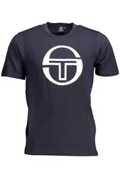 T-Shirt Blaues Kurzarm-Herren-T-Shirt mit Rundhals und