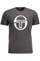 T-Shirt Graues Kurzarm-T-Shirt fr Herren mit Print und