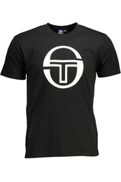 T-Shirt Elegantes Schwarzes Herren T-Shirt mit Logo und