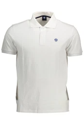 Poloshirt Herren Kurzarm-Polohemd aus Naturfasern in Wei