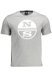 T-Shirt Herren Kurzarm T-Shirt aus Naturfasern - Grau mit