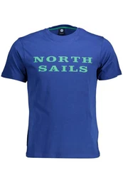 T-Shirt Herren T-Shirt Blau: Kurzarm, Rundhals, Natrliche