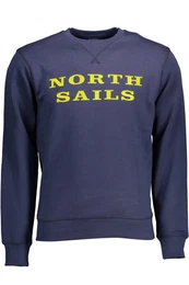 Sweatshirt Herren-Langarm-Sweatshirt Blau aus Naturfasern mit