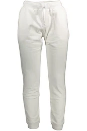 5-Pocket-Hose Weie Sporthose fr Herren mit Kordelzug und 3 Taschen aus Naturfase