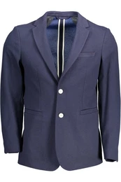 Outdoorjacke Klassische Herrenjacke in Blau - Slim-Blazer mit Taschen & Logo