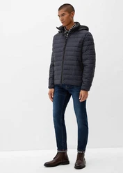 s.Oliver Allwetterjacke Steppjacke Light Down-Optik Dunkelblau/Dunkelgrau/Grau/Schwarz