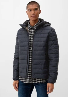 s.Oliver Allwetterjacke Steppjacke Light Down-Optik Dunkelblau/Dunkelgrau/Grau/Schwarz
