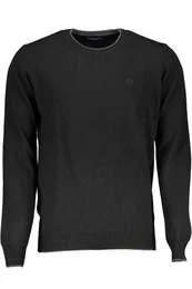 Strickpullover Herren-Sweatshirt Schwarz: Stilvoll mit Stickerei aus recycelten Faser